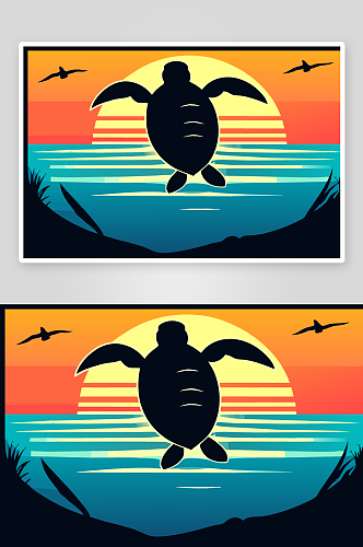 乌龟插画素材图片