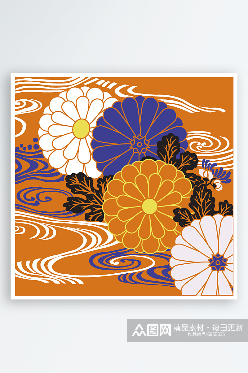 中国风古典花纹底纹背景素材