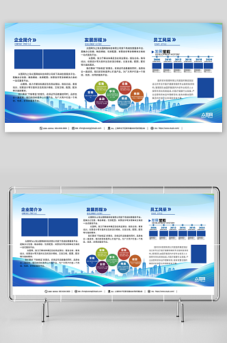 企业发展历程时间轴展板