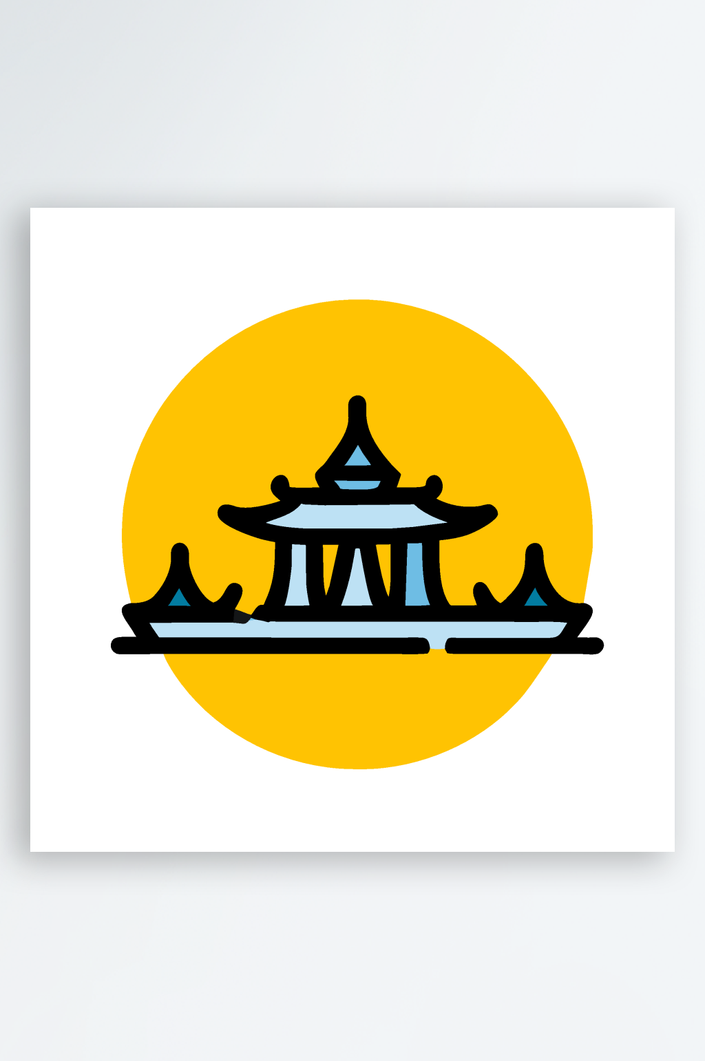 简约线条建筑房子素材图片素材