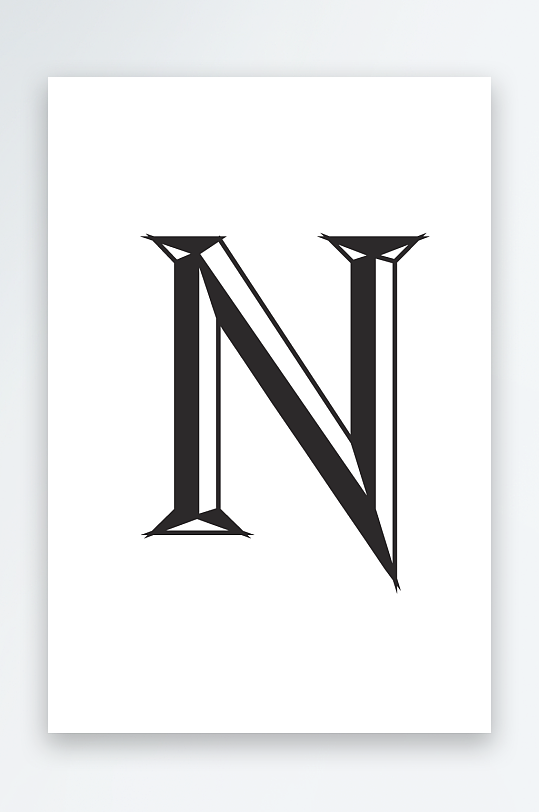 矢量水彩字母艺术字模版