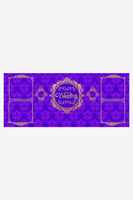 婚礼主题舞台背景模版-众图网