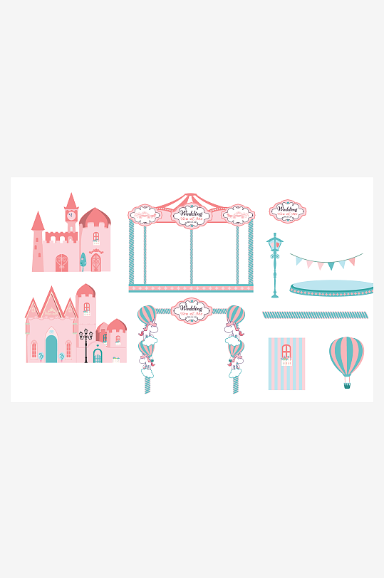 高级婚礼主题舞台背景模版-众图网