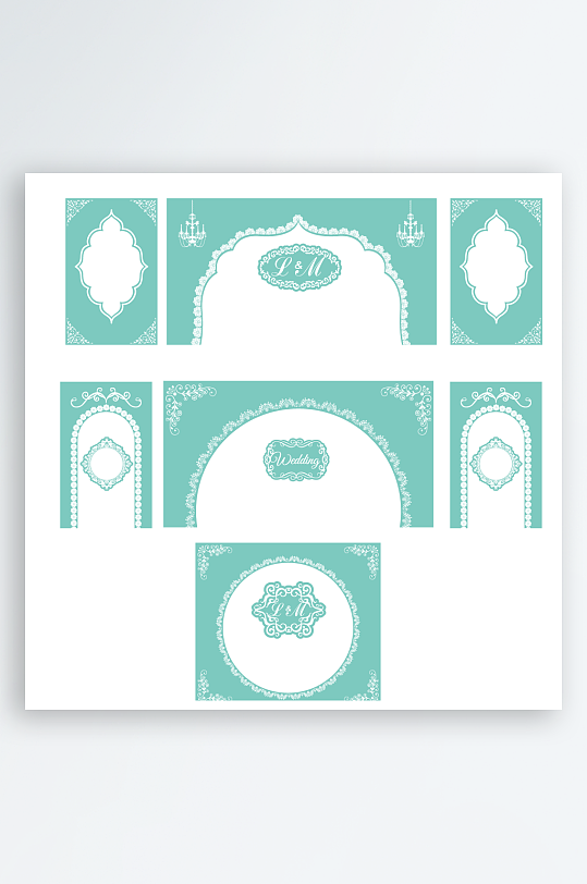 高级婚礼主题舞台背景模版-众图网