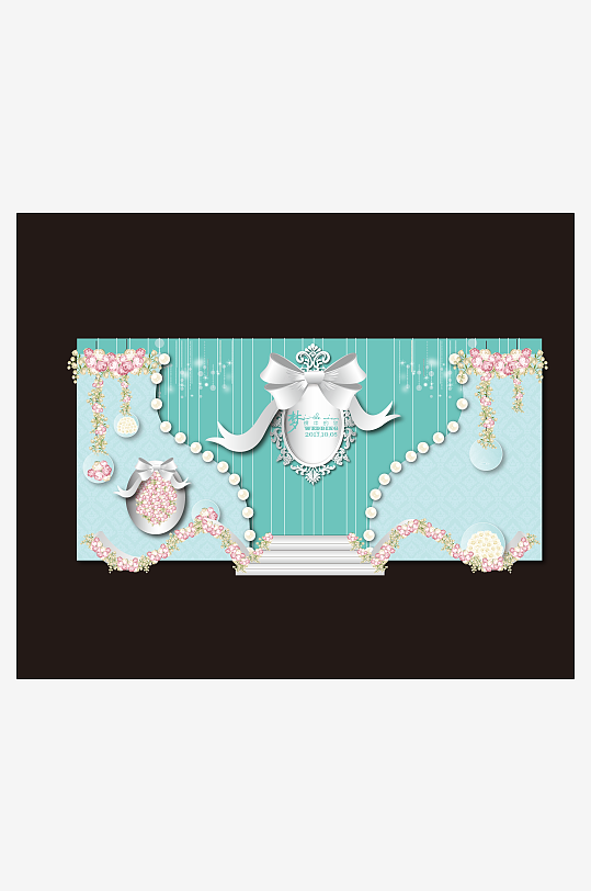 高级婚礼主题舞台背景模版-众图网