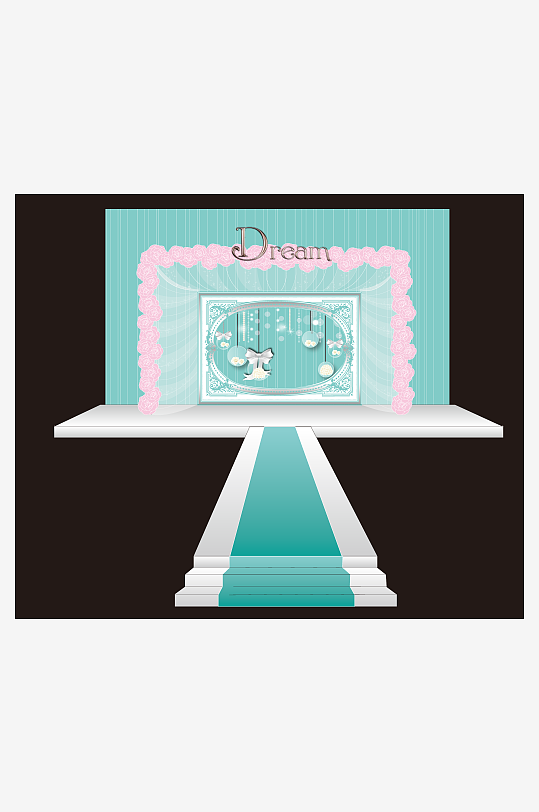 高级婚礼主题舞台背景模版-众图网