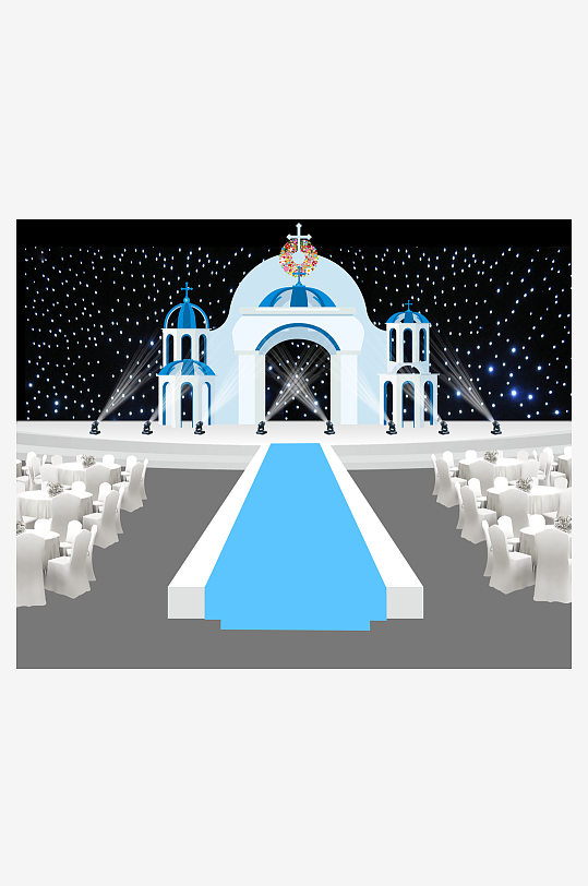 婚礼主题舞台背景模版-众图网