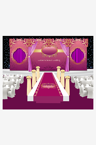 婚礼主题舞台背景模版