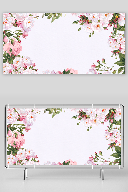 婚礼主题舞台背景模版-众图网