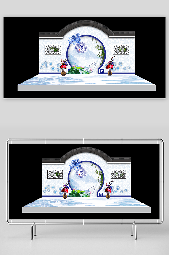 婚礼主题舞台背景模版-众图网