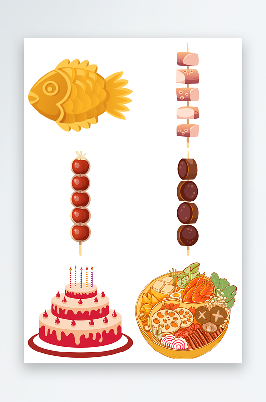 美食集PSD免抠元素
