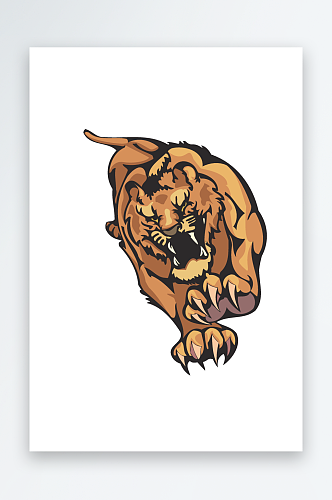 矢量狮子老虎图标素材