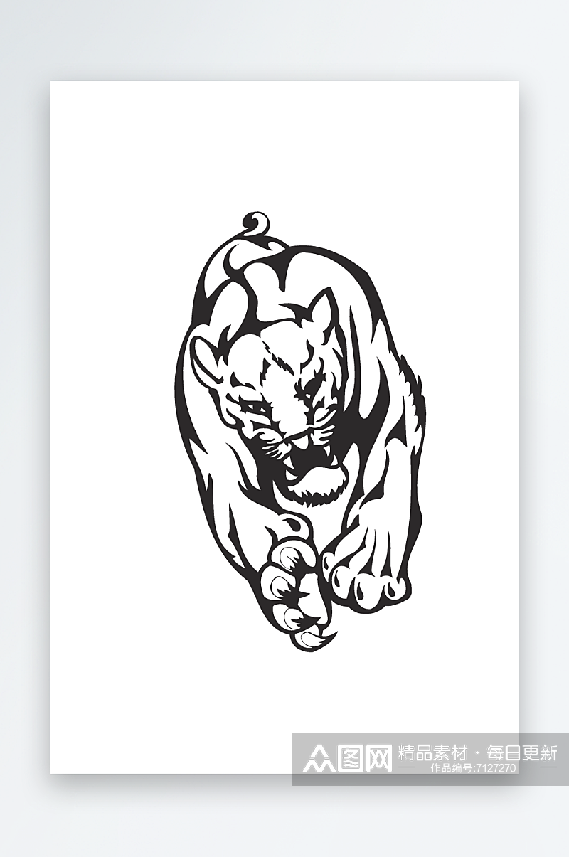 矢量水彩狮子图标素材素材