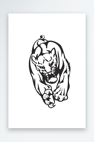 矢量水彩狮子图标素材
