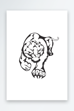 矢量狮子狮子素描图标素材