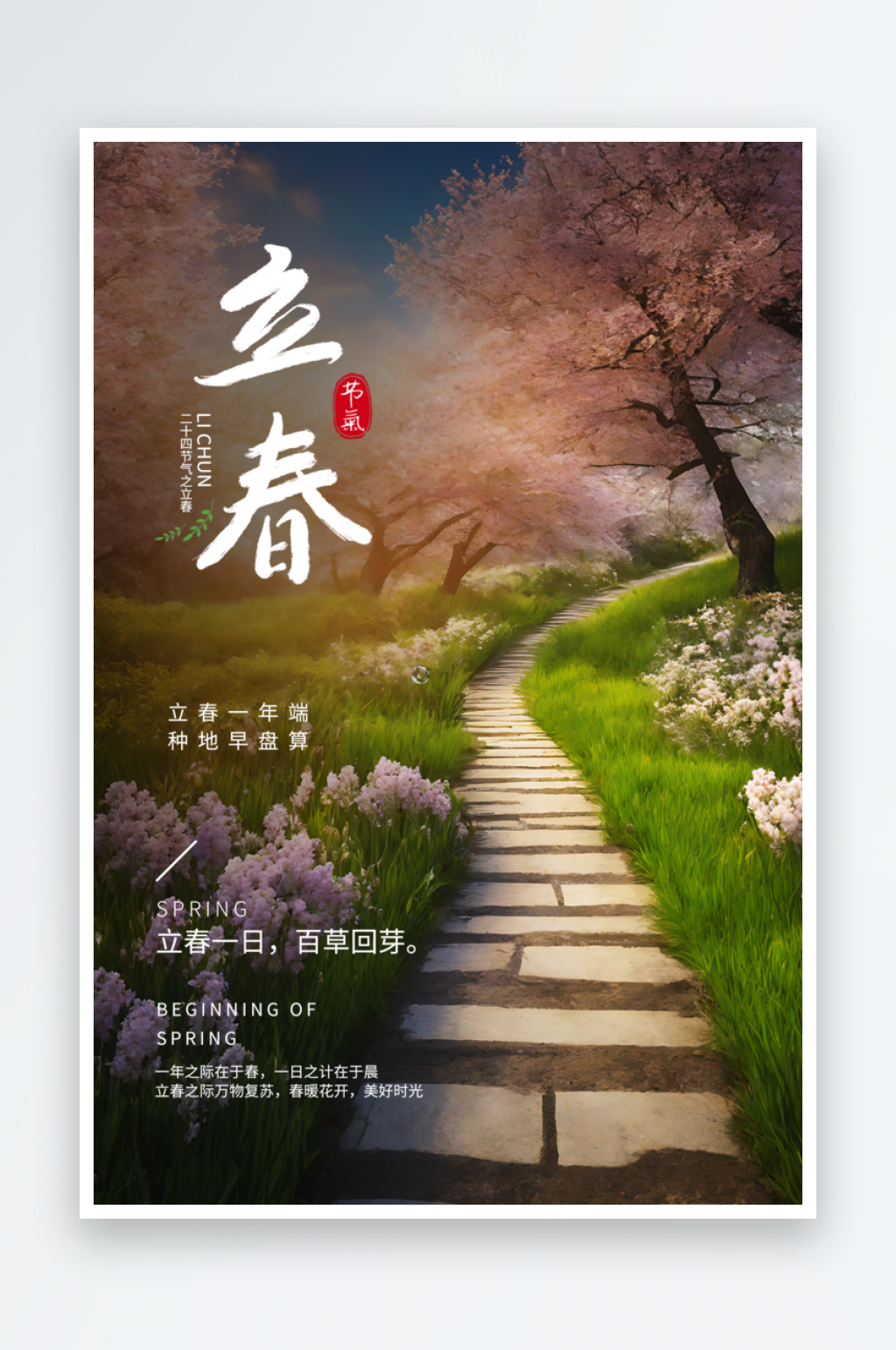 立春节气摄影图海报素材