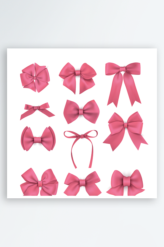 蝴蝶结设计免扣元素素材