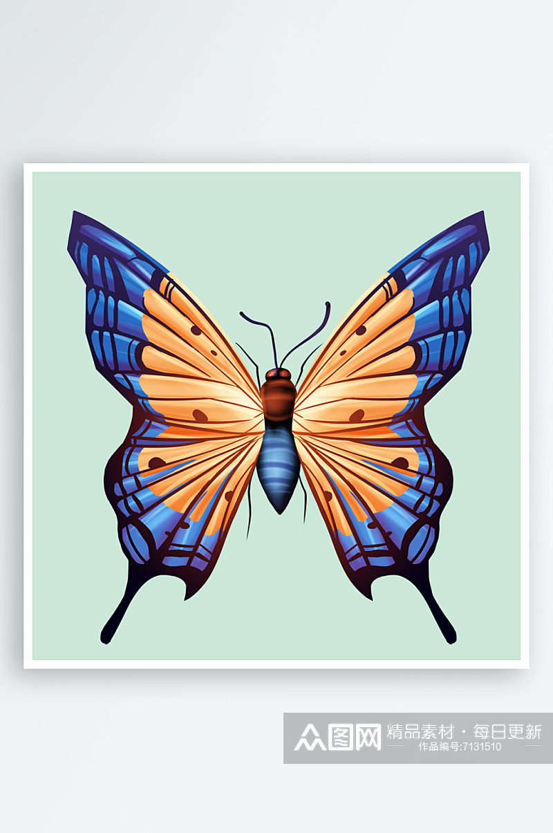 彩色手绘蝴蝶设计素材素材