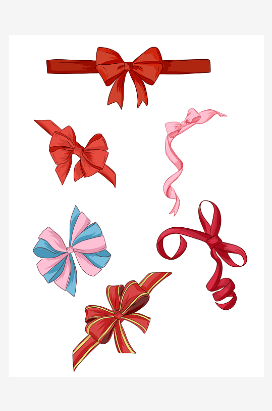 蝴蝶结元素设计免扣素材