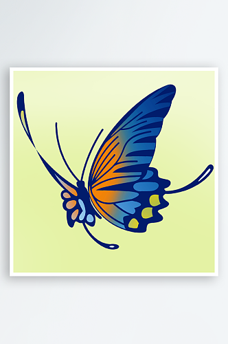 彩色水彩手绘蝴蝶设计素材