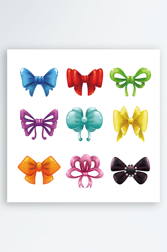 蝴蝶结设计免扣元素素材-众图网