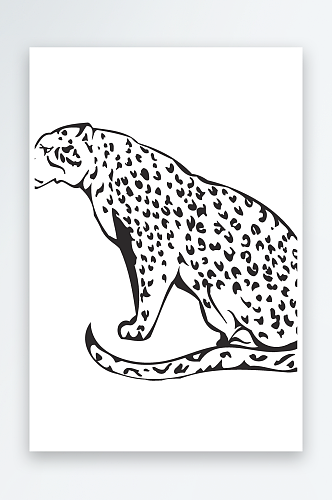 矢量狮子豹子老虎图标素材