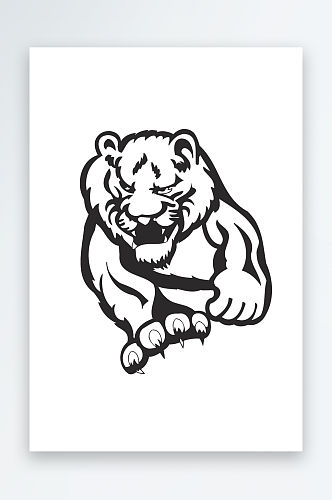 矢量狮子豹子图标素材