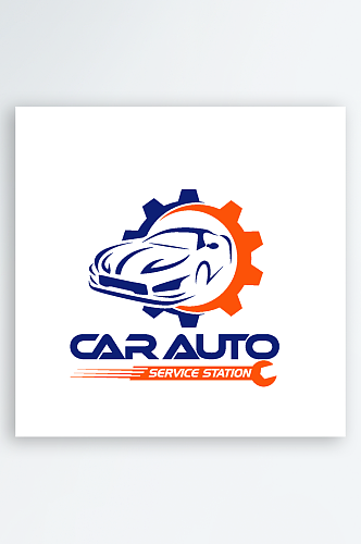 矢量汽车创意logo模版