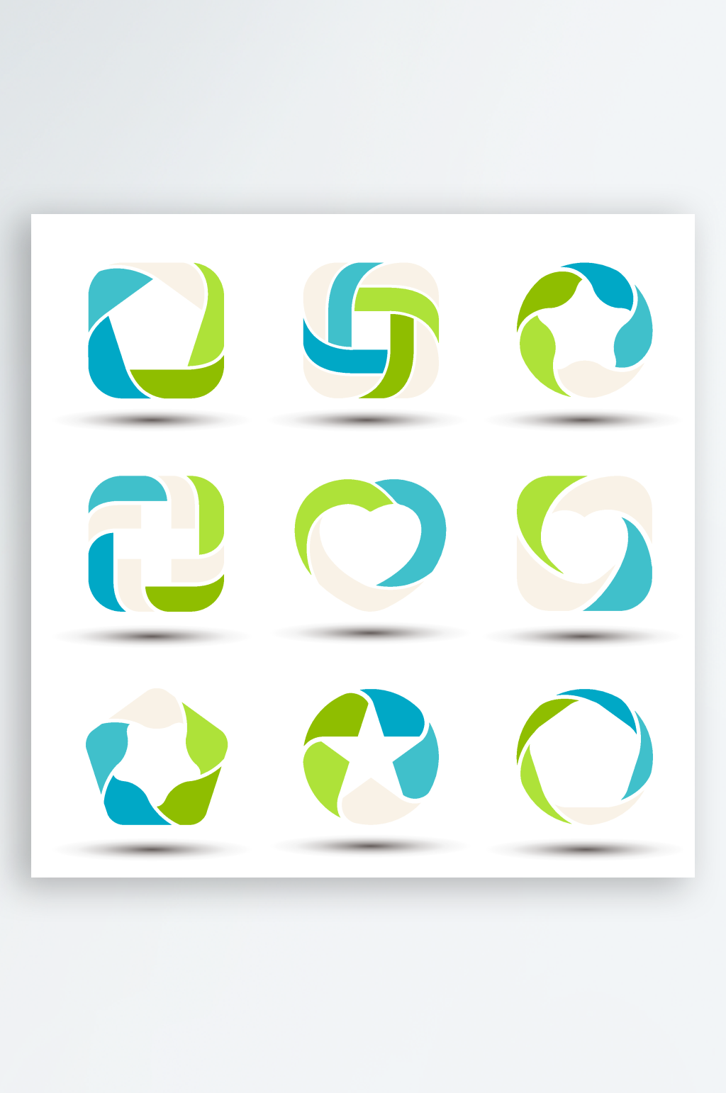 矢量科技标志logo模版素材