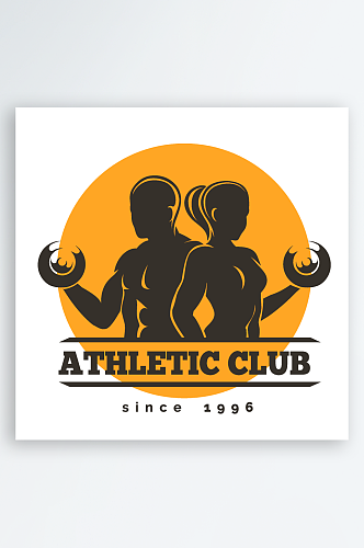运动健身矢量logo标志模版
