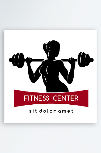 运动健身矢量logo标志模版