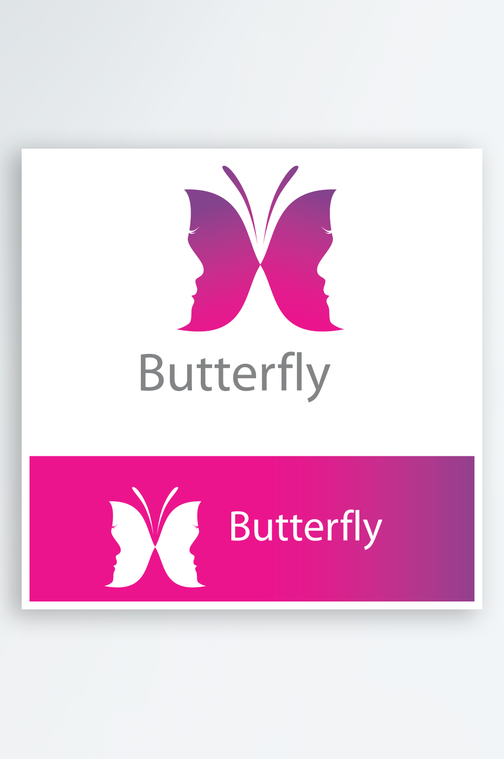 矢量蝴蝶标志logo模版素材素材