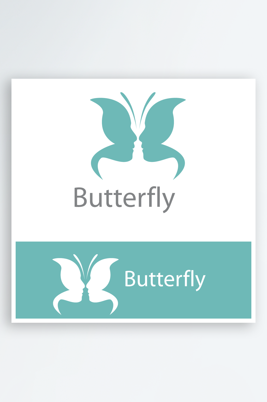 矢量蝴蝶标志logo模版素材素材