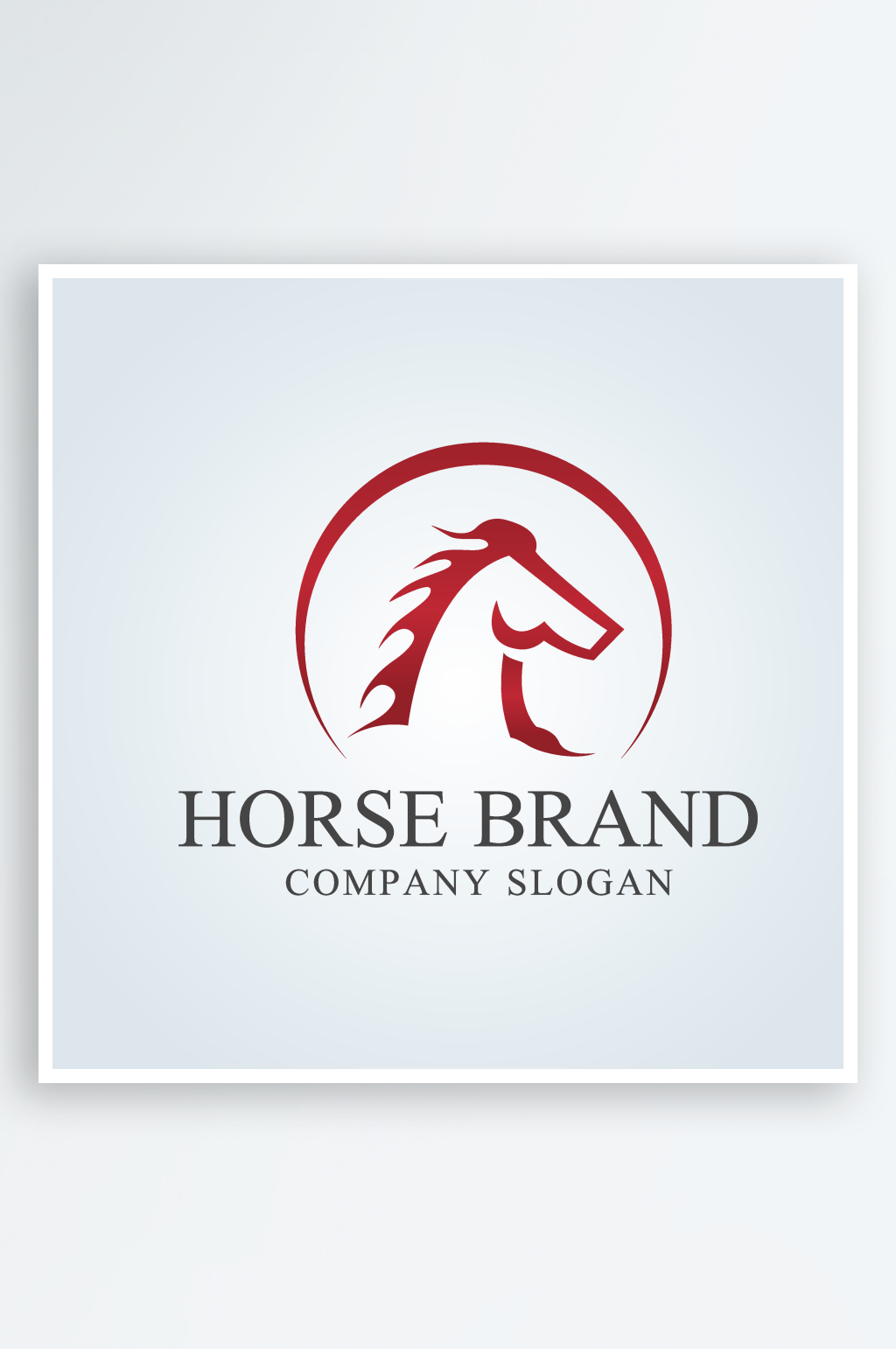矢量骏马标志logo模版素材
