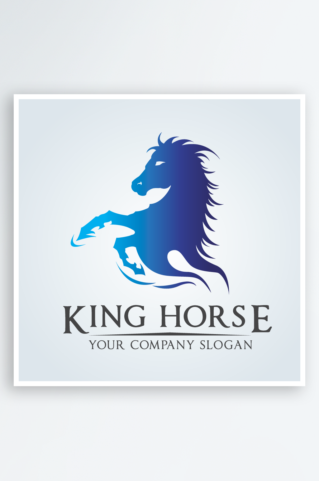 矢量骏马标志logo模版素材