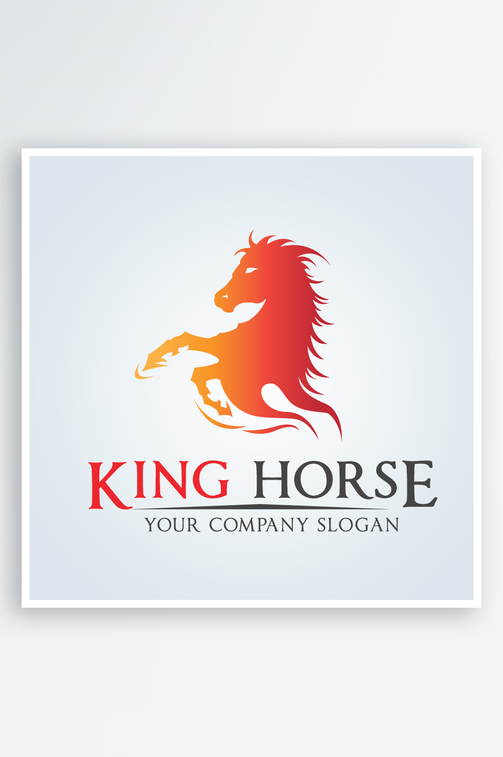 矢量骏马标志logo模版素材