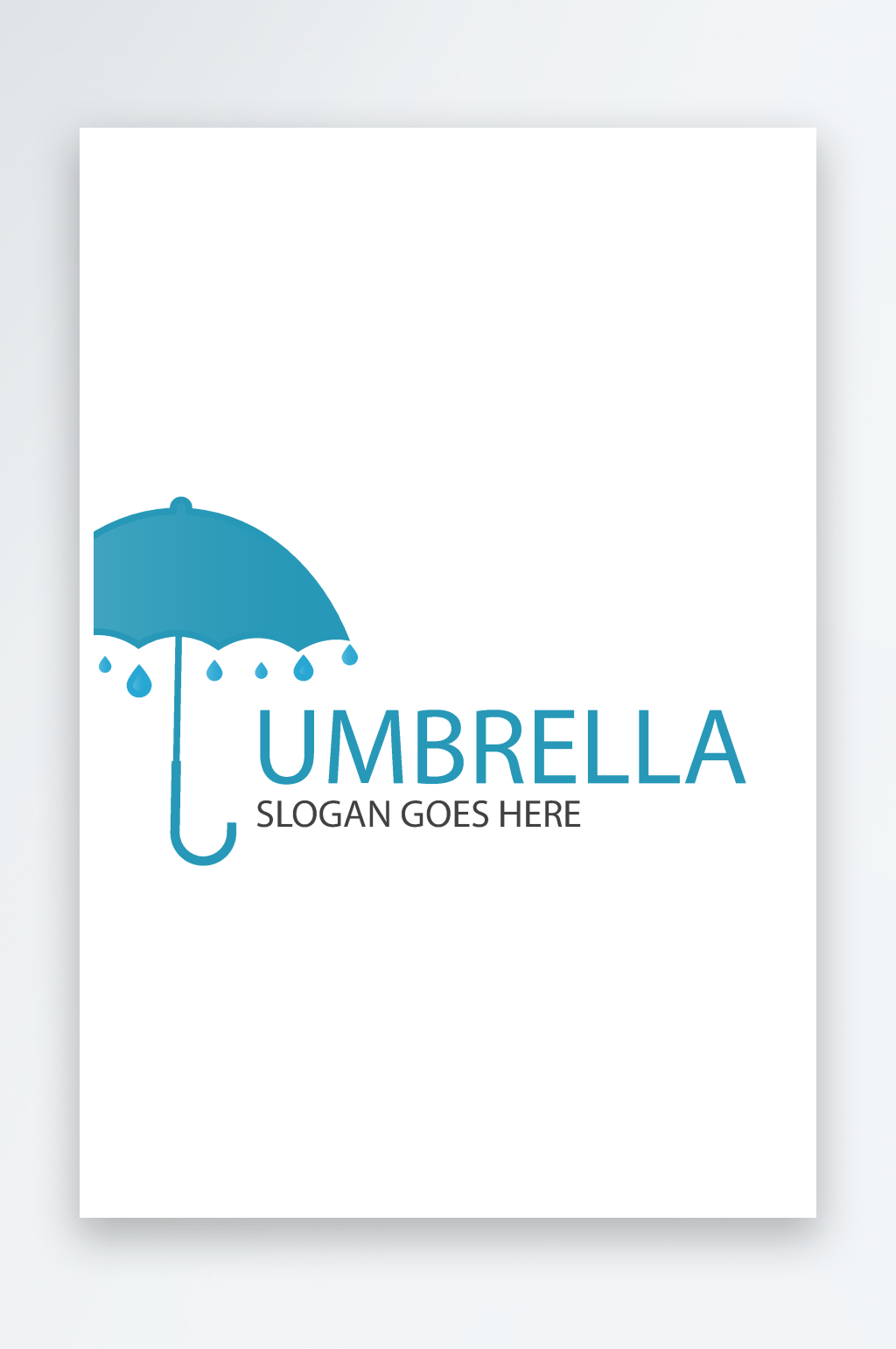 矢量雨伞logo模版素材