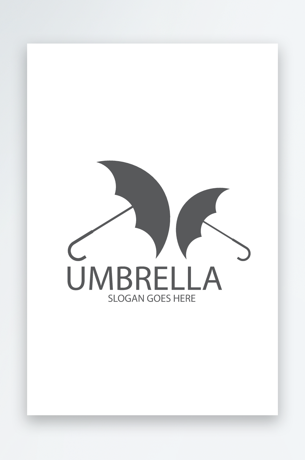 矢量雨伞logo模版素材