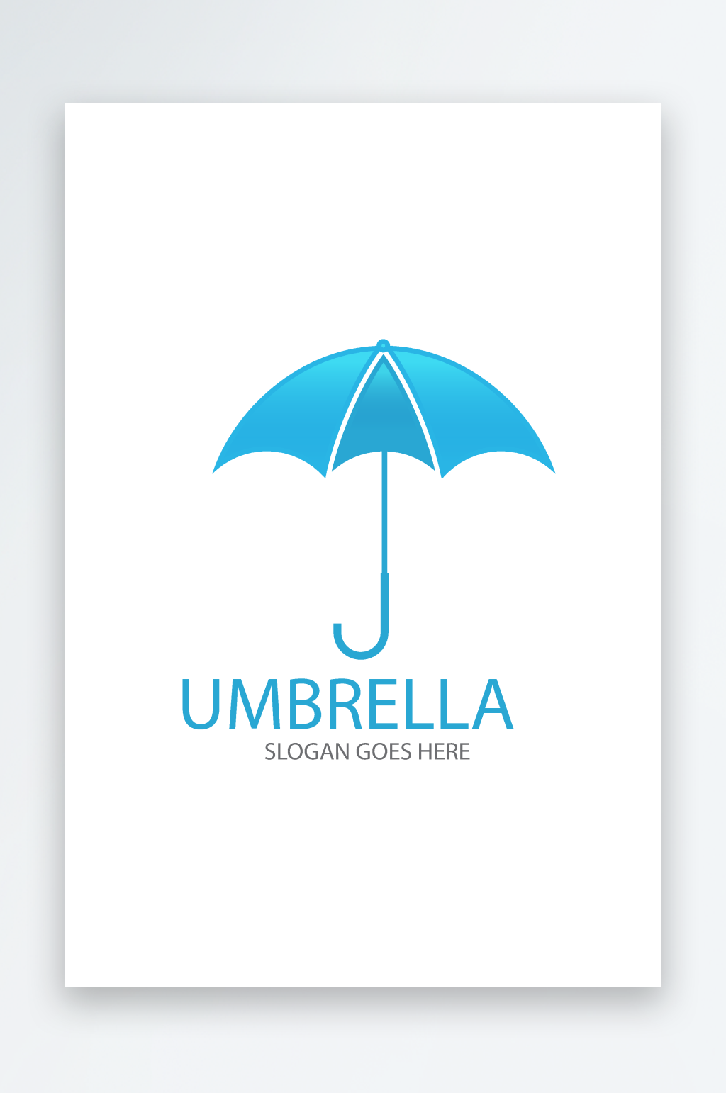 矢量雨伞logo模版素材