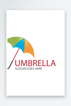 矢量雨伞logo模版