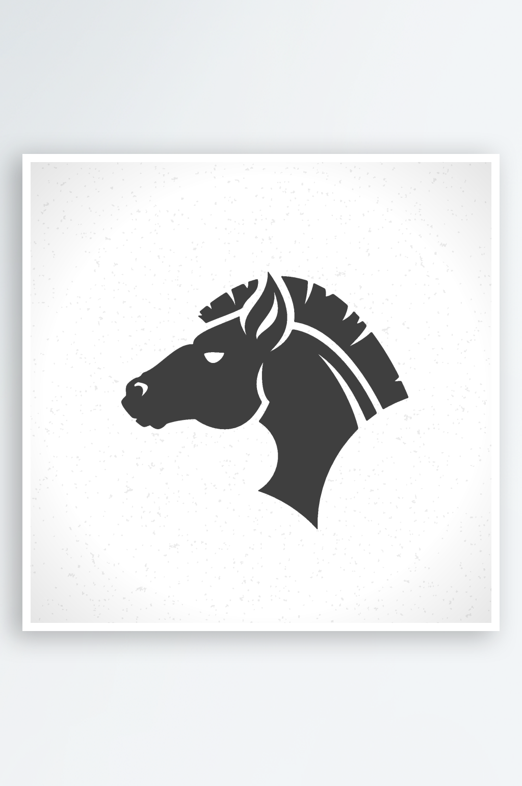 矢量骏马图标标志logo模版素材