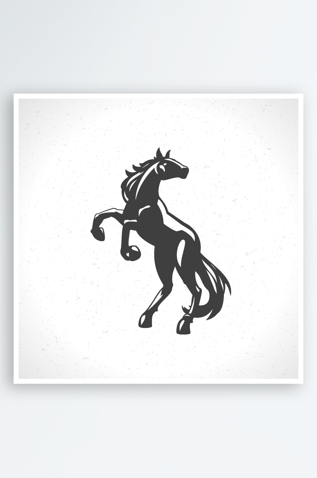 矢量骏马图标标志logo模版素材