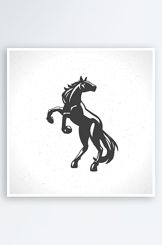 矢量骏马图标标志logo模版