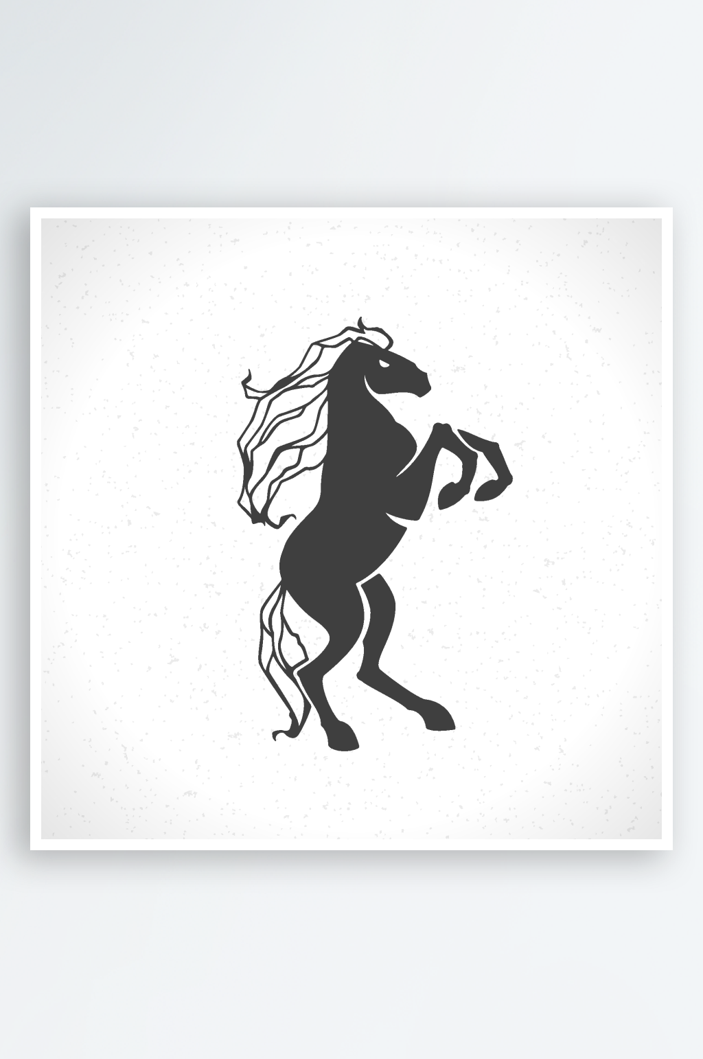矢量骏马图标标志logo模版素材