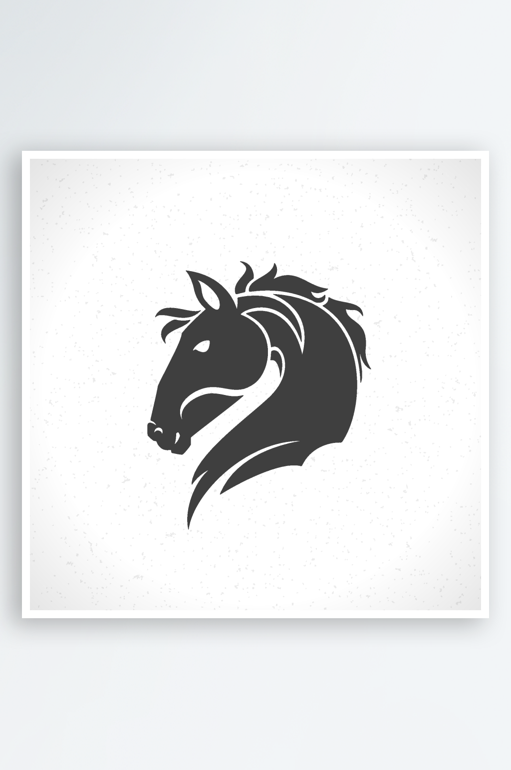 矢量骏马图标标志logo模版素材