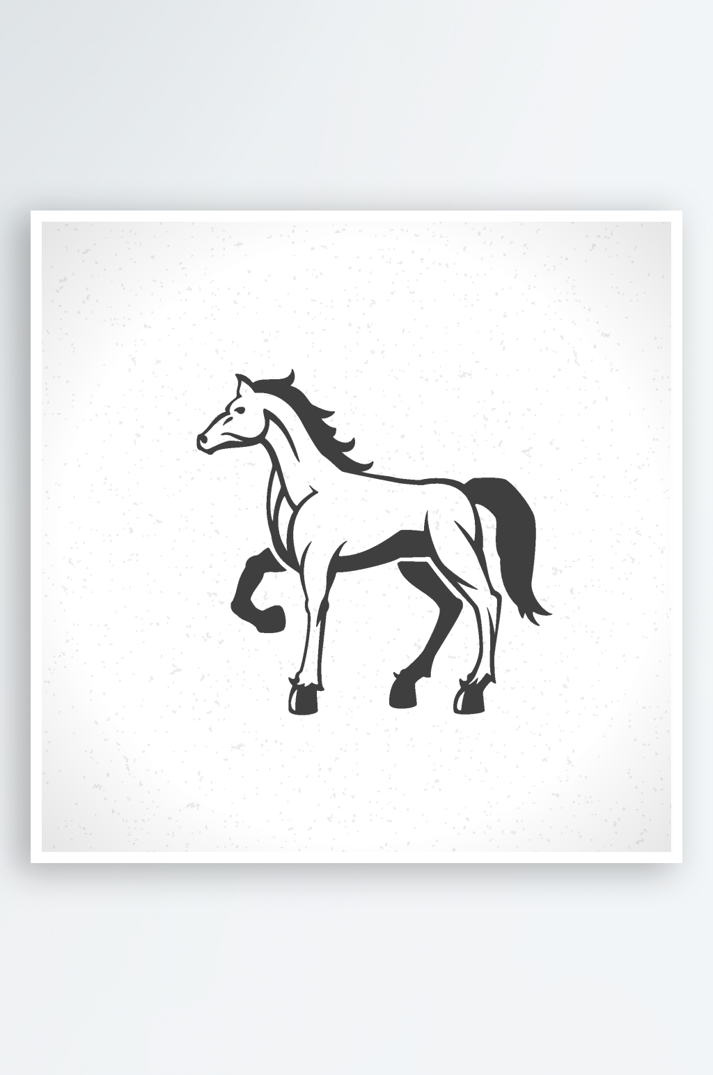 矢量骏马标志logo模版素材