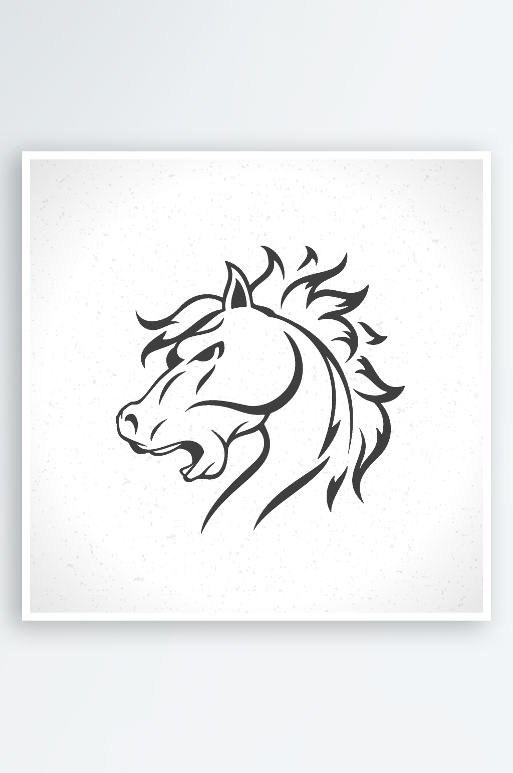 矢量骏马标志logo模版素材