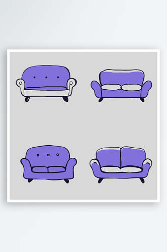 沙发可爱卡通免抠图图标