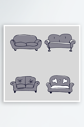 沙发可爱卡通免抠图图标