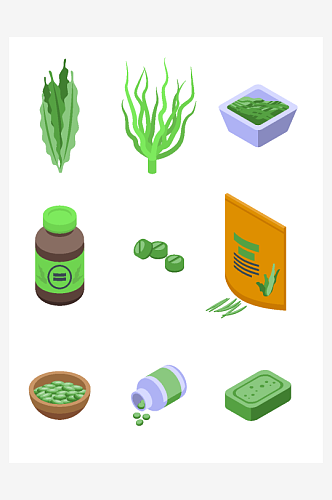 海藻药剂立体元素